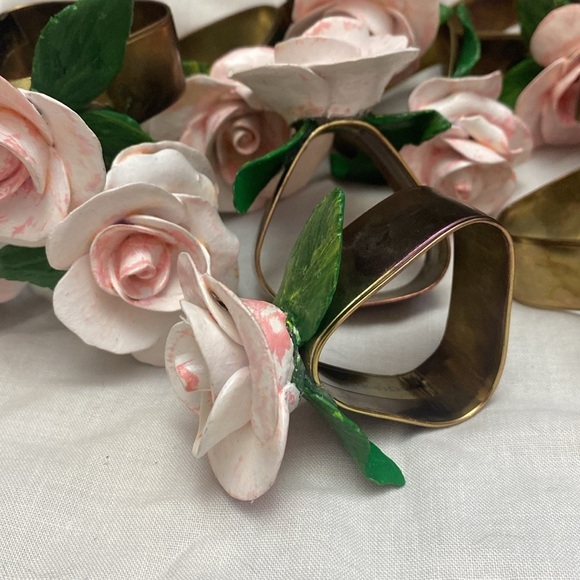 Elegant Pink Rose Napkin Rings- set of 12 - Picture 12 of 16